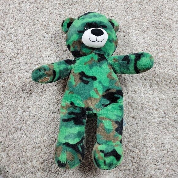 Build-A-Bear Workshop Camo Bear Military Bear Stuffed Animal Plush Soft Teddy - Picture 1 of 6